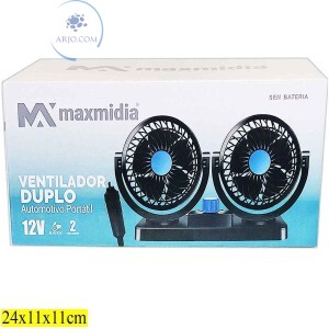 VENTILADOR DUPLO AUTOMOTIVO 12V (MAX-379002-2)