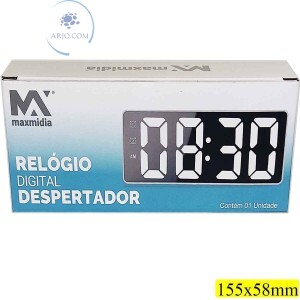 RELÓGIO DIGITAL DESPERTADOR (MAX-621001-59)
