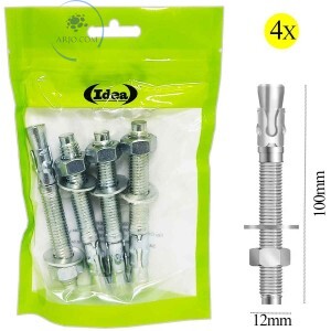 CHUMBADOR PARABOLT KIT 4 UNIDADES 12X100mm (ID-0188P)